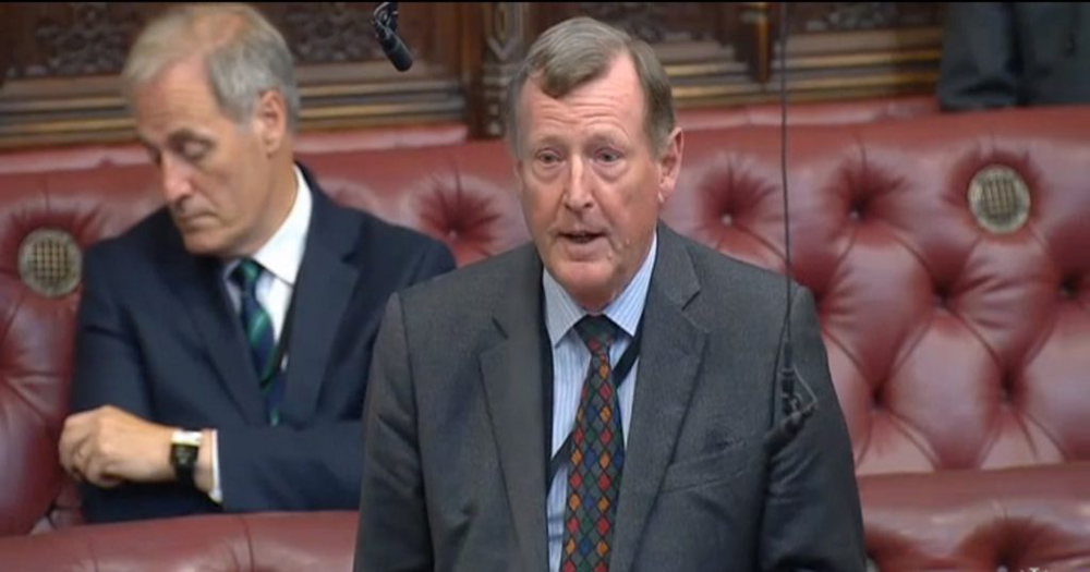 David Trimble addresses the House of Lords.