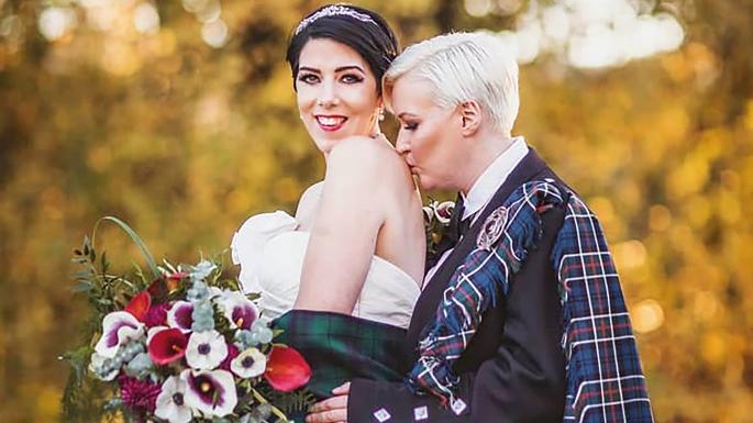 David Trimble's daughter Victoria and her wife Rosalind Stephenns