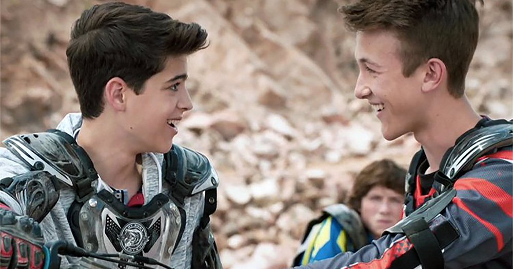 Two characters from Disney show Andi Mack looking at each other and smiling