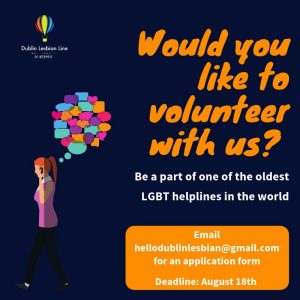 Dublin Lesbian Line volunteering ad