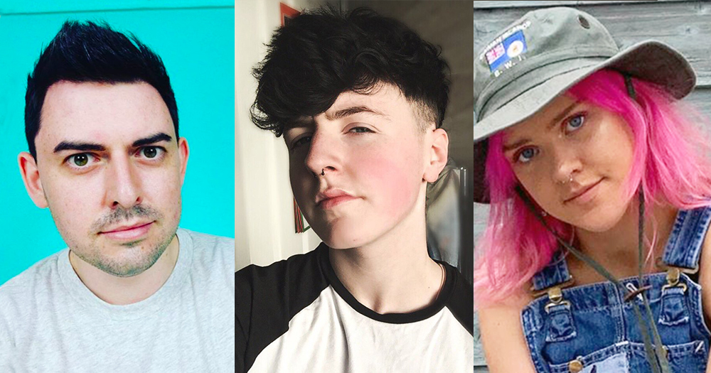 Irish LGBT+ YouTubers James Mitchell, Jackson Miloh and Keelin Moncrieff