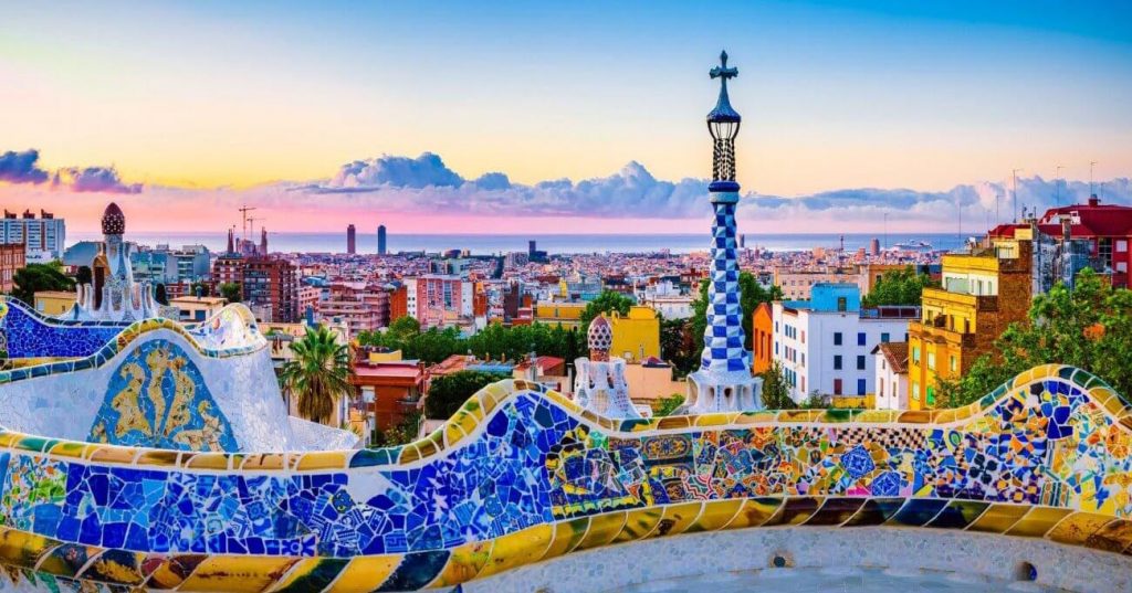 One of the top LGBT+ friendly destinations - a panoramic view of Barcelona from Park Güell