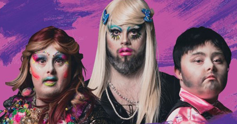 Three members of Drag Syndrome for promotional material