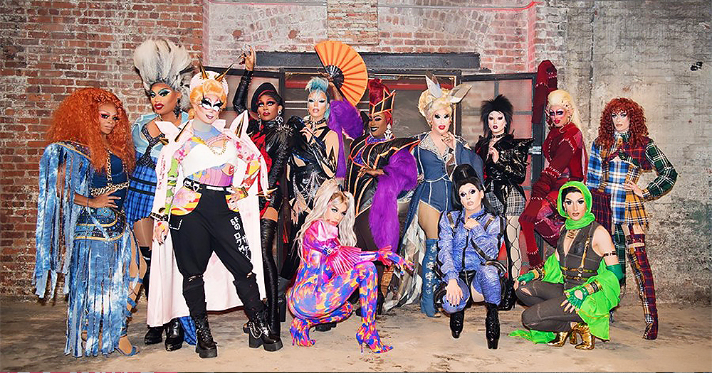 RuPauls Drag Race season 12 contestants posing for a picture.