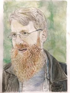 A hand drawn portrait of Jon Hanna 