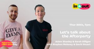 A bearded smiling man and a relaxed looking woman, both with tight haircuts, pose for a picture