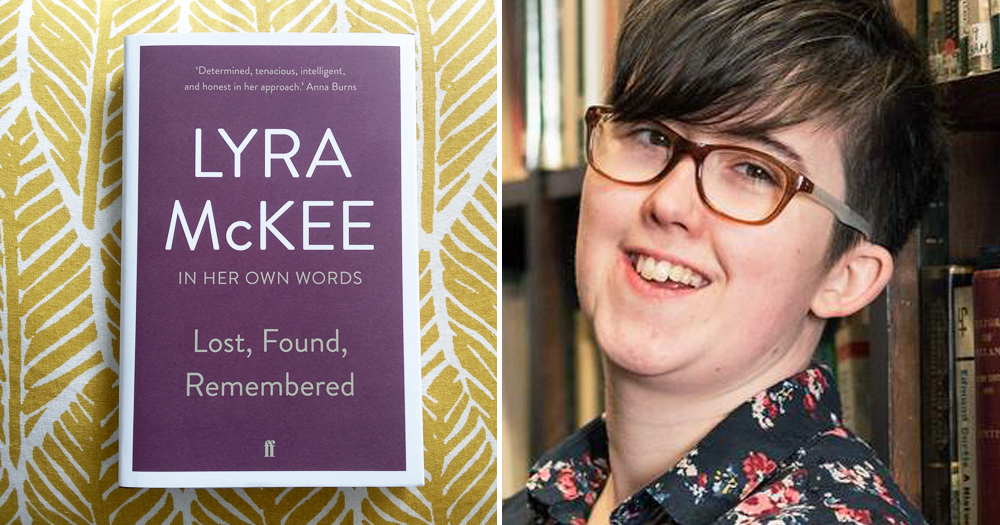 Left: Cover of book Lost, Found, Remembered - Right: Lyra McKee