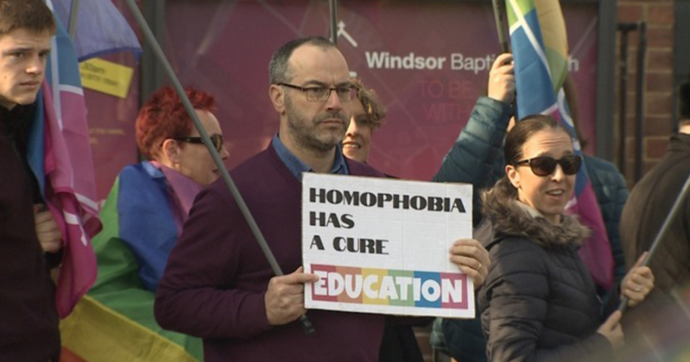 a protest against homophobia