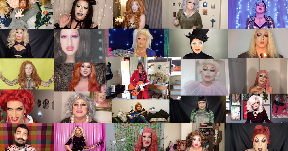 a huge collection of drag queens