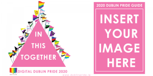 An advert for the Dublin Pride Guide cover competition