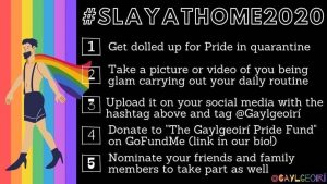 #SlayAtHome2020 poster listing off the steps required to take part