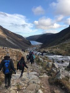 A group of people hiking