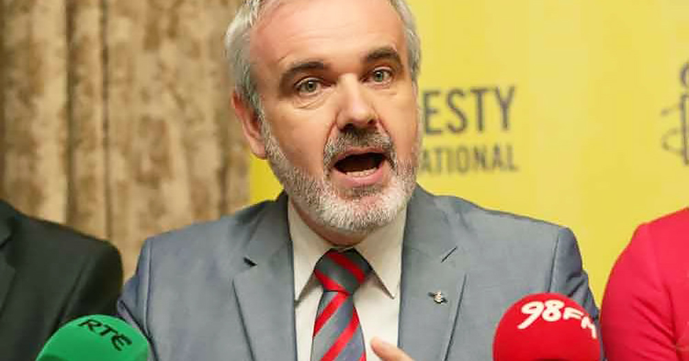 Colm O'Gorman speaks at a press conference