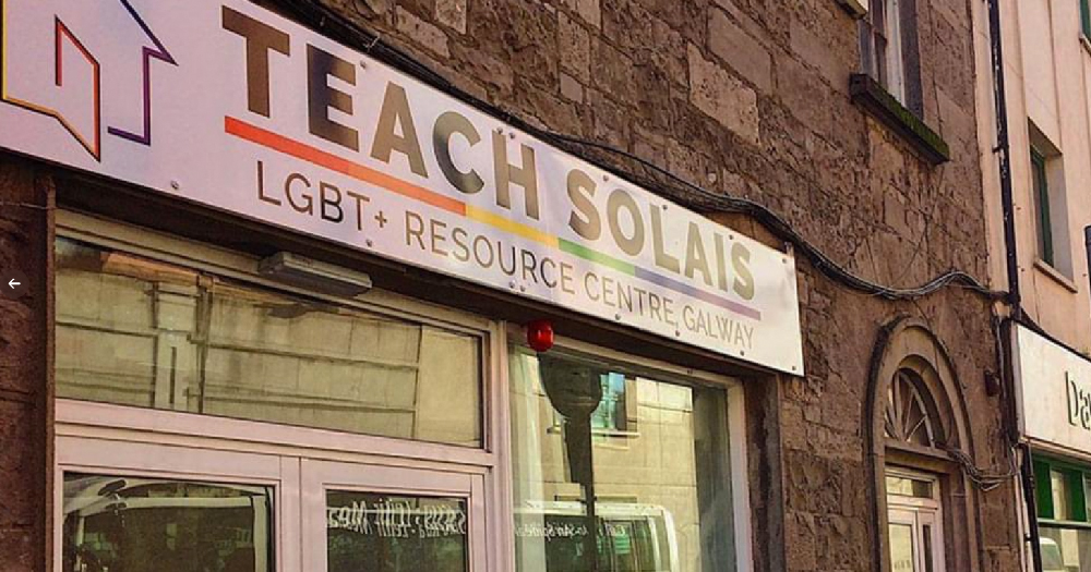 Teach Solais close. Image of the exterior of the Teach Solais LGBT+ resouce centre