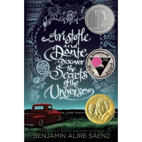 Cover for "Aristotle and Dante Discover the Secrets of the Universe", a red truck out in an open field