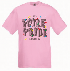 Pink Foyle Pride T-shirt Rainbow Path piece