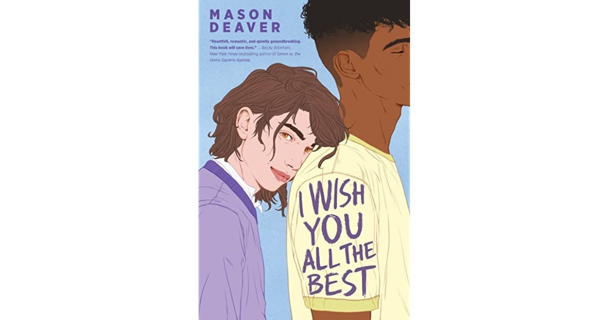 Cover for "I Wish You All The Best", a boy leaning against another boy