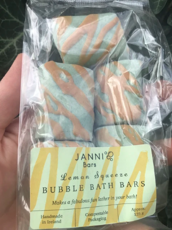 A bag of bubble bath bars