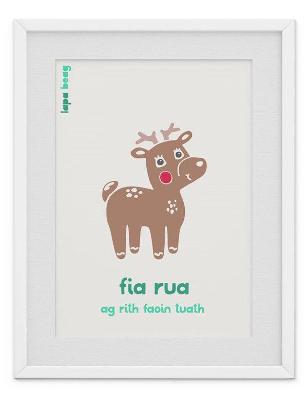 Reindeer cartoon printed