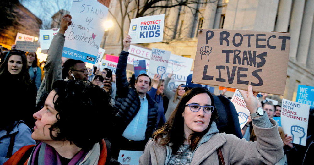 French teenager transgender: Scene of a trans protest