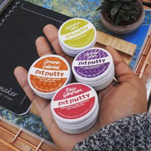 picture of four flavours of pit putty