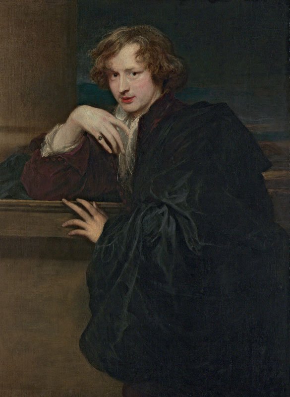 portrait of a man dressed in black with a pose that includes a limp wrist