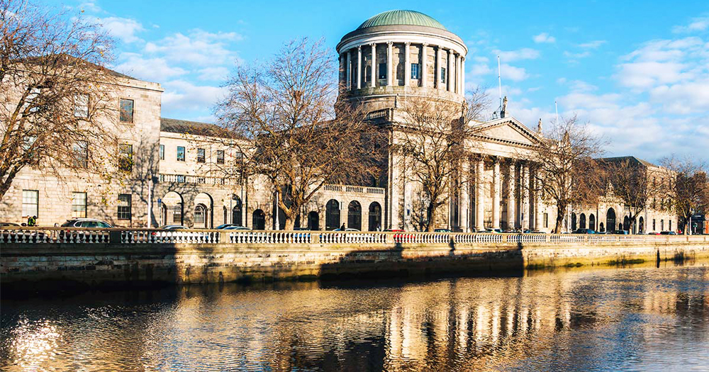 A photo of the High Court in Dublin and Liffey, the Court recently denied asylum to a man