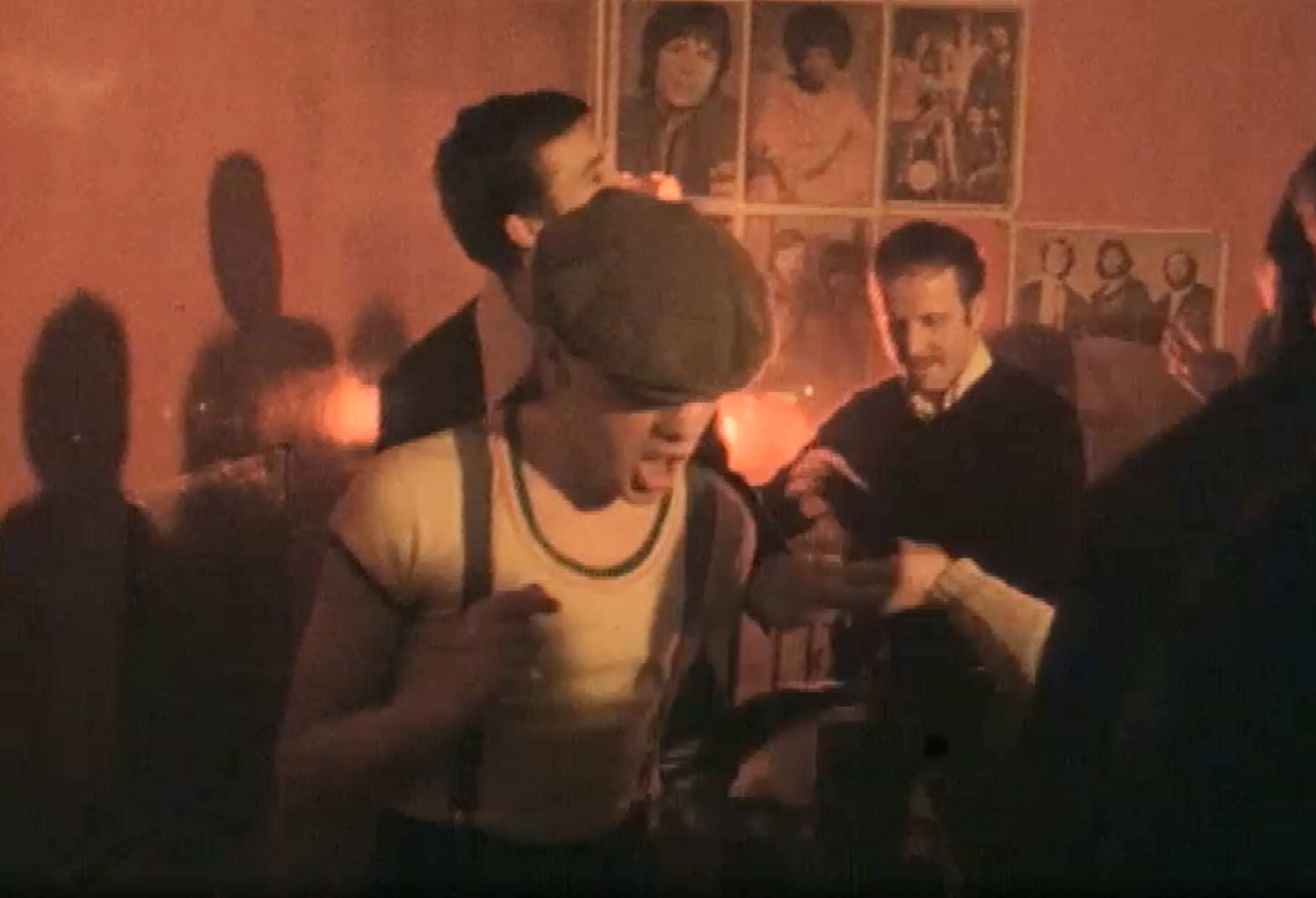 A group of people dancing at a disco