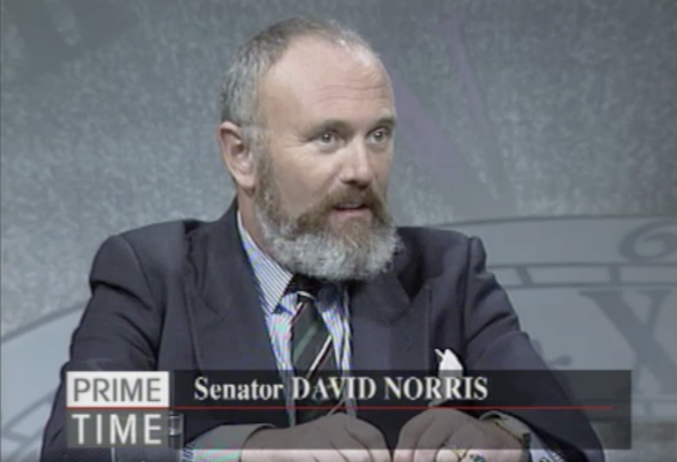 From RTÉ queer Archives: A man sits on a TV debate panel