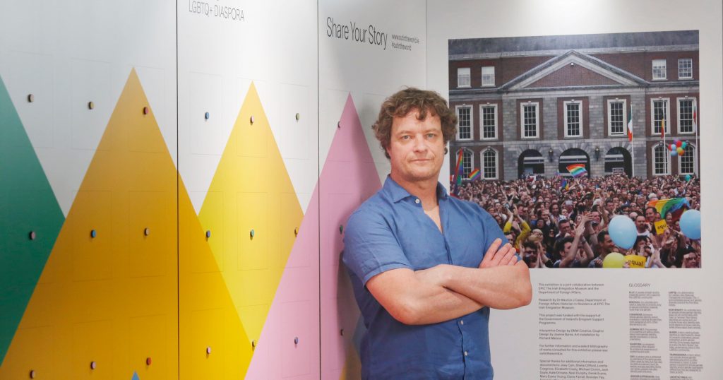 Rory O'Neil at the out in the world exhibition