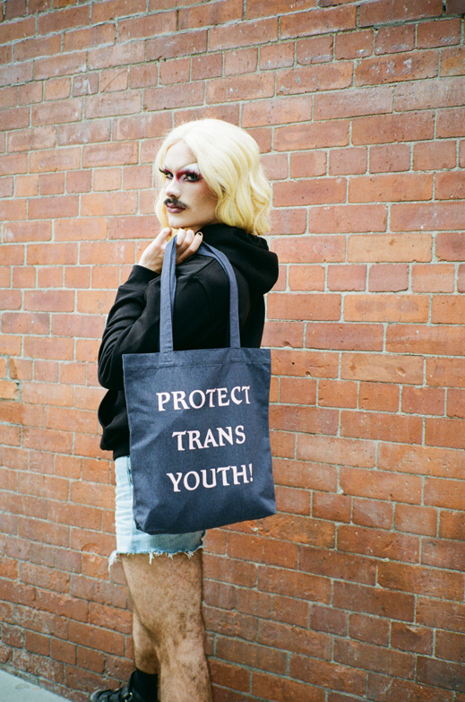 Protest Collection: Protect Trans Youth tote bag