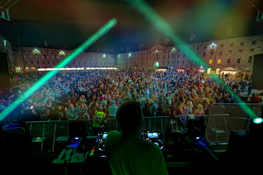 Conor Behan closing the Courtyard stage at Mother Block Party