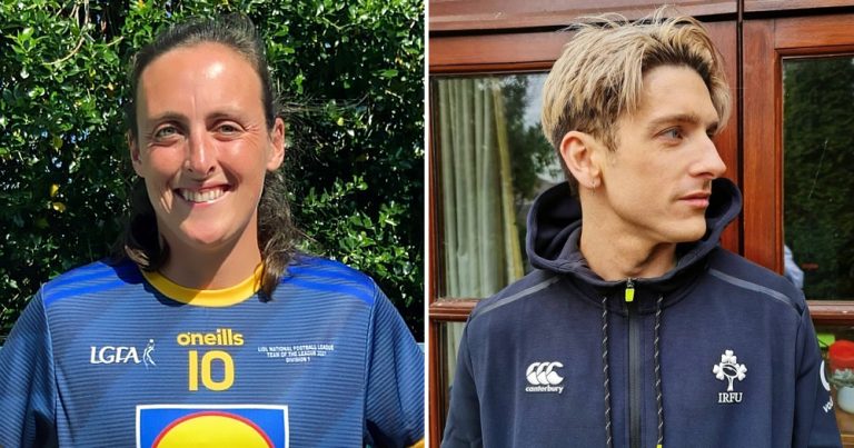 Split screen of Hannah Tyrrell and Stephen Byrne