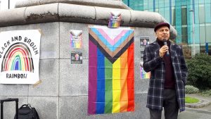 Photo of protests for LGBTQ+ safety in Birmingham
