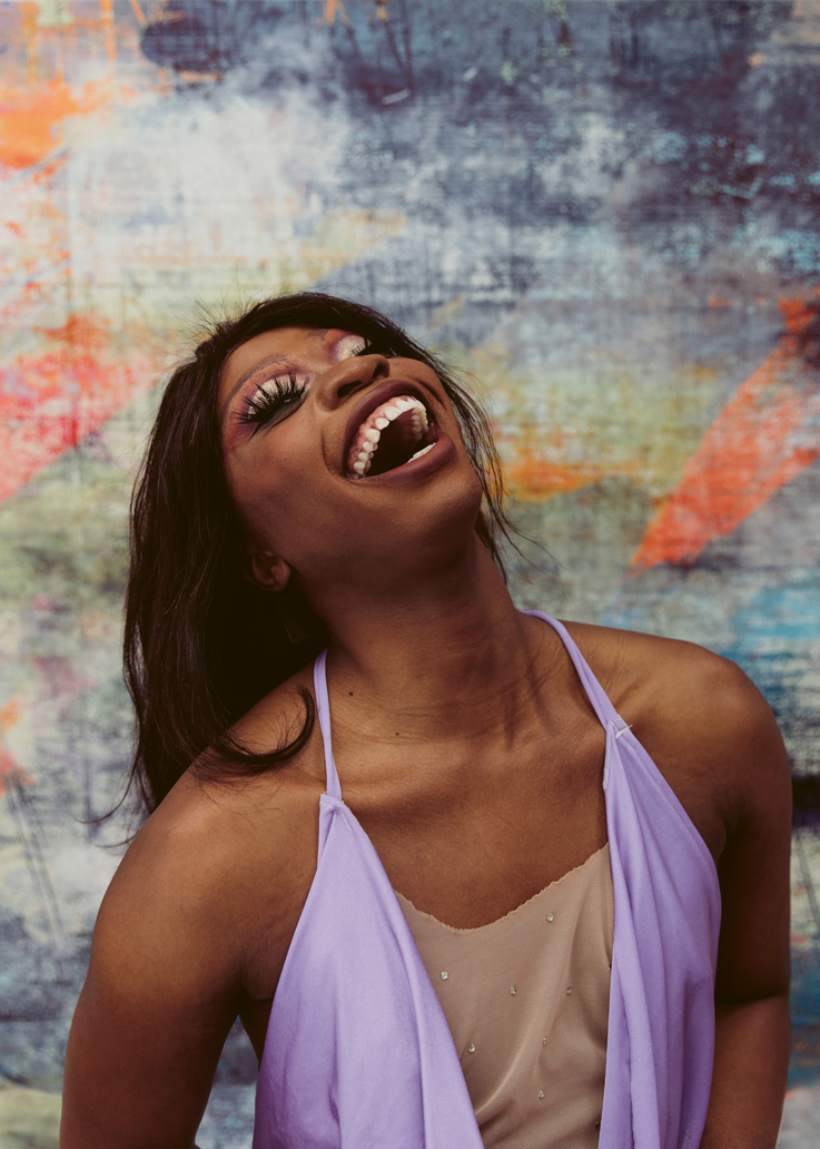 Drag queen Viola Gayvis from the Proud AF campaign