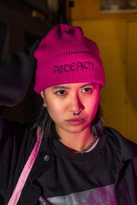 AITEACH Organic Fisherman Beanie (Hibiscus, black embroidery) from Christmas PROTEST! apparel collection