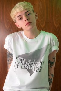 FLIKKERS 'THE BALL' T-Shirt (White, black print) from Christmas PROTEST! apparel collection