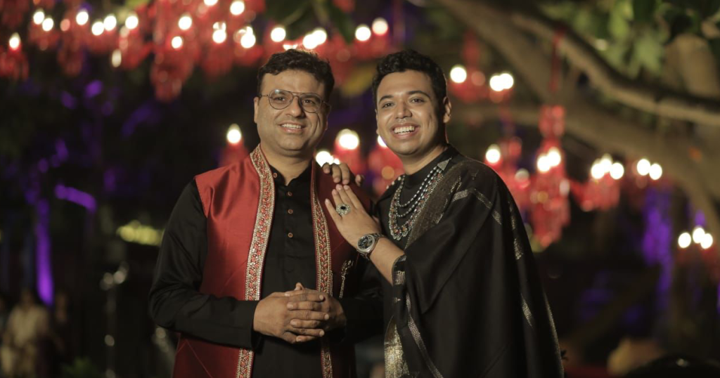 Gay couple Supriyo Chekraborty and Abhay Dange hold "promising ceremony" in India.