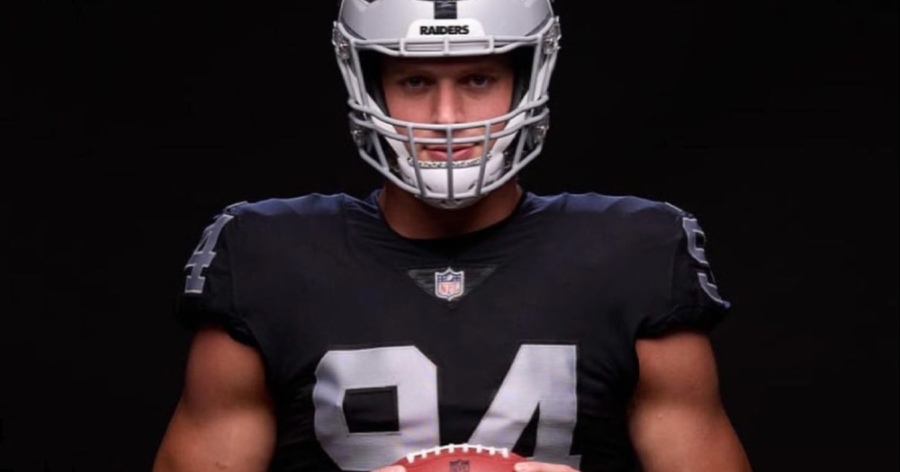 An image of Carl Nassib who was recognised at the NFL Honors show.