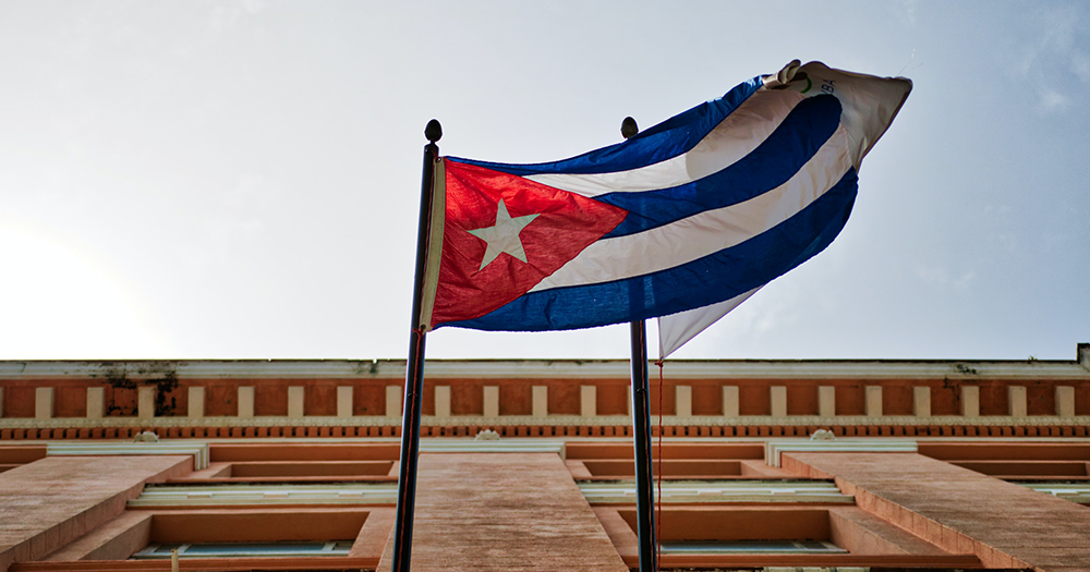 An image of the Cuba flag as the country discusses marriage equality.
