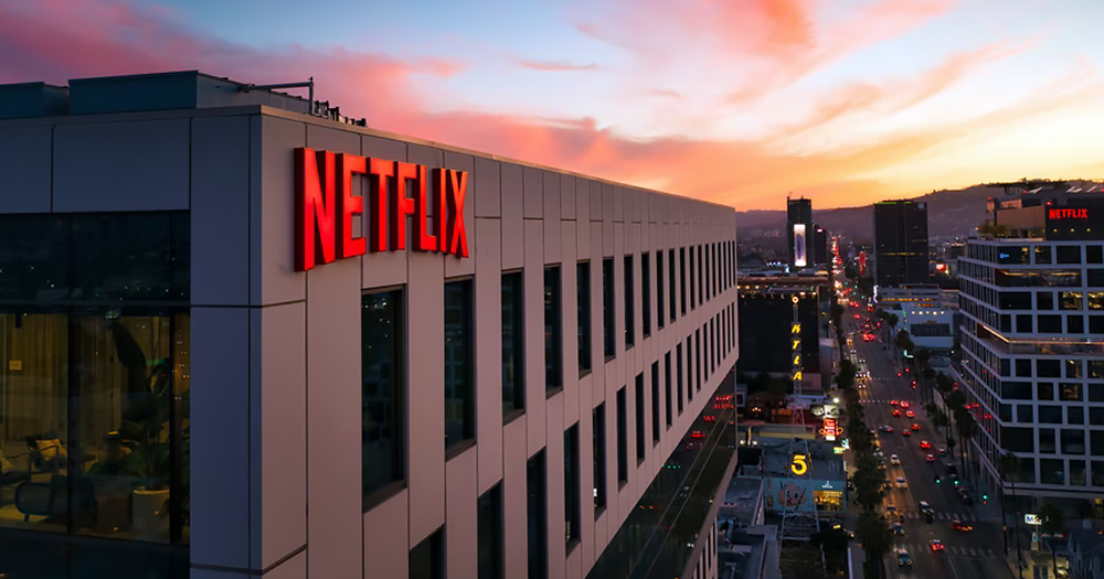 A Netflix building in a urban area. This article is about HRC list of 'Best Places to Work'.