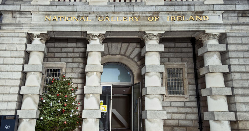 The front of the National Gallery who has employed a Direct Provision operator.