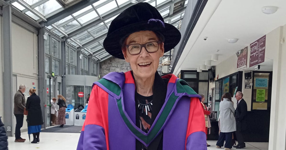 Ailbhe Smyth after receiving her Honorary Doctorate.