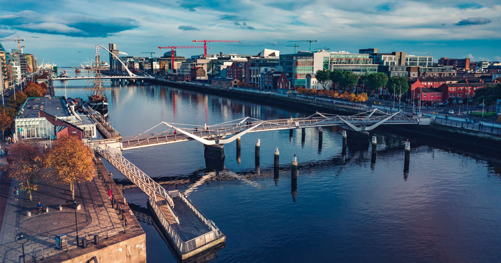A photo of Dublin, which is in the list of most accepting cities in the world for LGBTQ+ people.