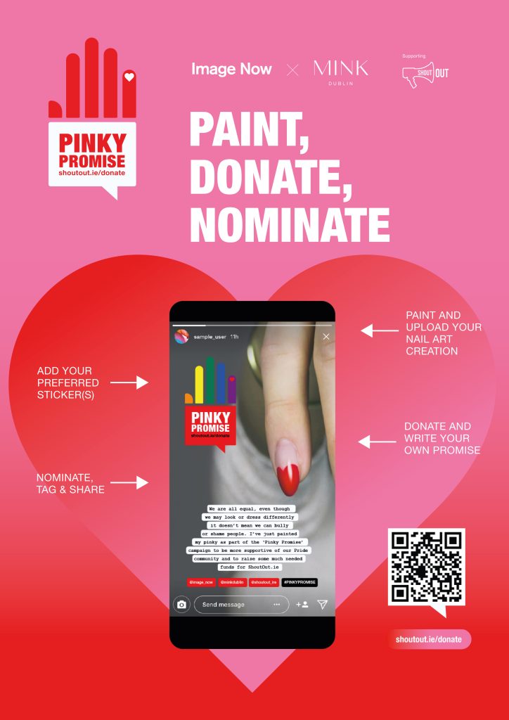 A promotional image for the #pinkypromise campaign.