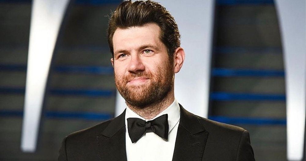 An image of Billy Eichner at an awards ceremony. He is wearing a black tuxedo with a black bowtie.