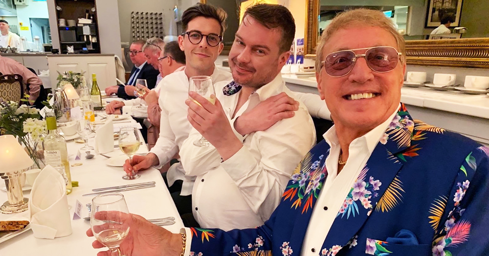 Dining Out organiser John H Pickering with John and Dave from Gogglebox.