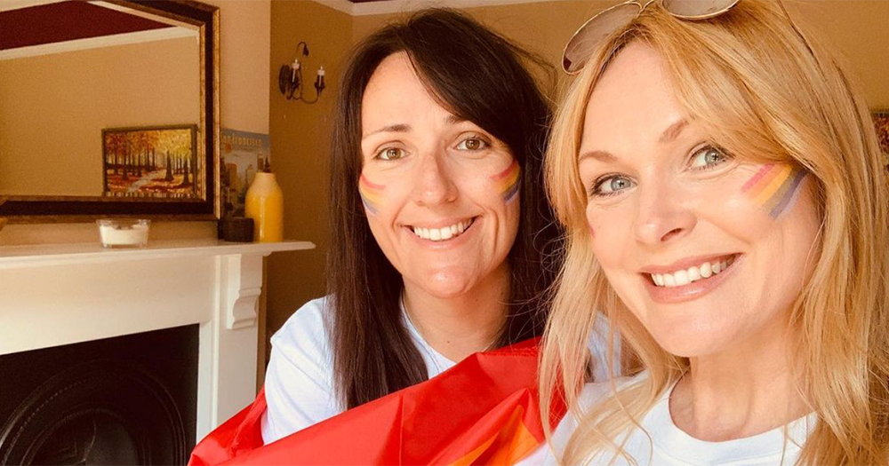 Kate Brooks and Michelle Hardwick pose for a Pride selfie.