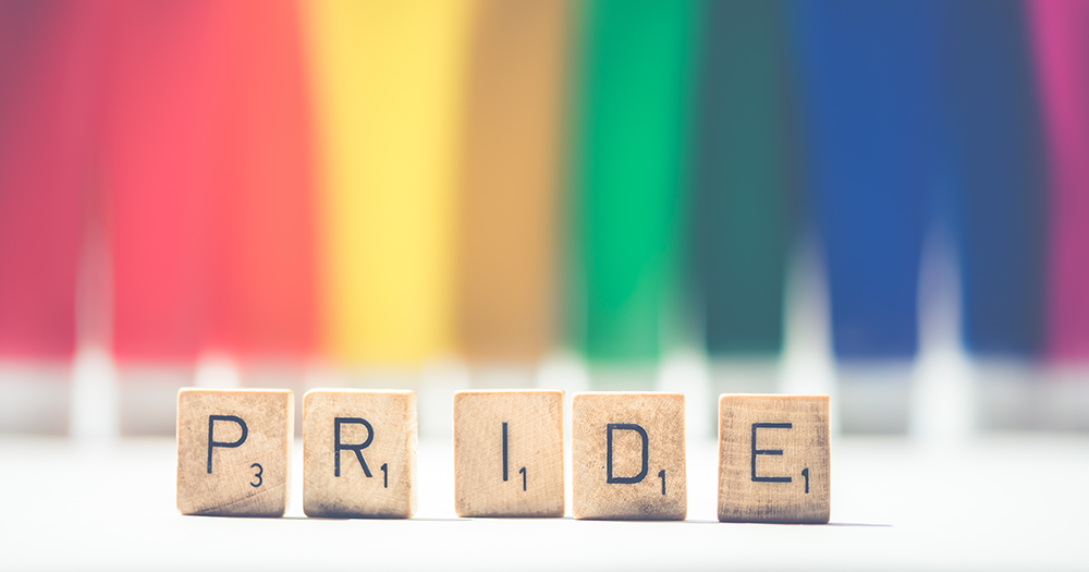 Scrabble pieces spell 'Pride' as Pride at Work 2022 nears.