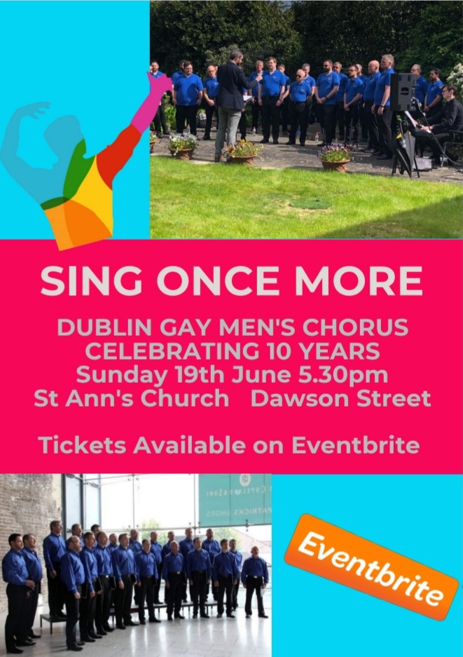 Flyer for Dublin Gay Men's Chorus summer concert